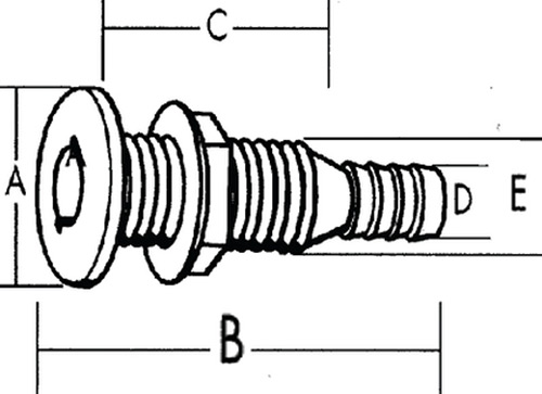 Thru Hull 1-1/2" Long"