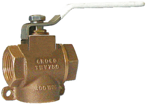 Groco TWV Bronze 3-Way Full Flow Valve