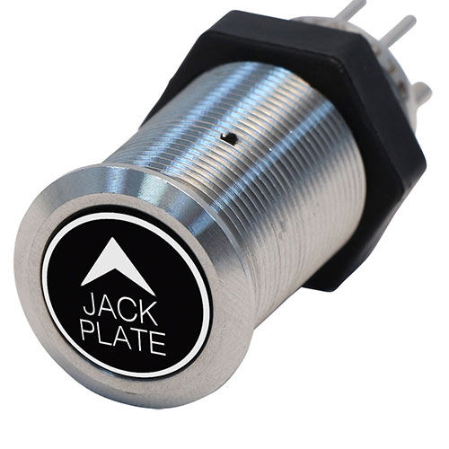 Bluewater 19mm Switch with Jack Plate Up Laser Logo, Momentary On / Off Function