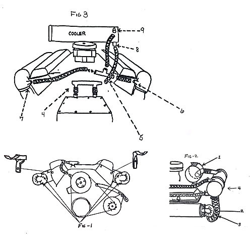 Closed Cooling System, OMC - 225 Chevy - Engines - 1973, Front Mount Half-System