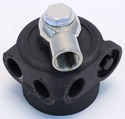 Oil Filter Head Assembly - Vertical Low Profile Head Mount