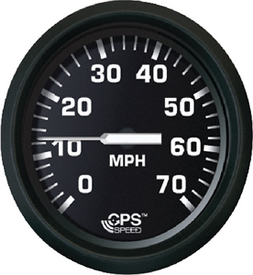 Faria Euro Black 4" Gauge - 60 MPH GPS Speedometer With LCD, Compass"